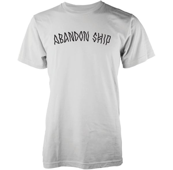 Abandon Ship Männer Scribble Logo T-Shirt - Weiß