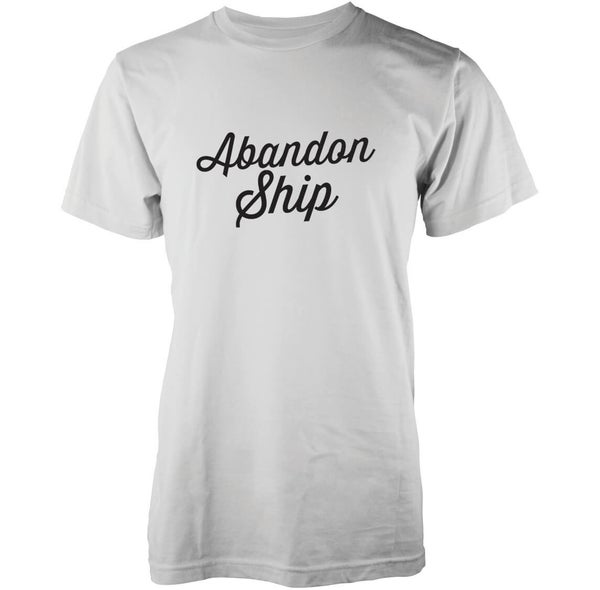 Abandon Ship Männer Classic Logo T-Shirt - Weiß