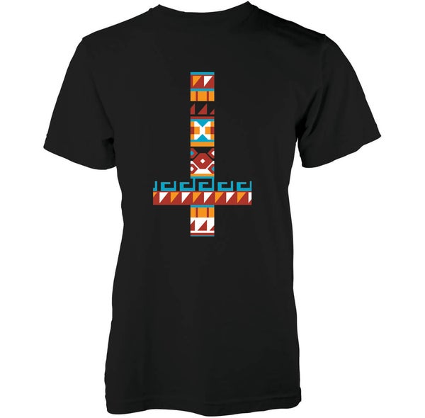 Abandon Ship Aztec Cross Heren T-shirt - Zwart