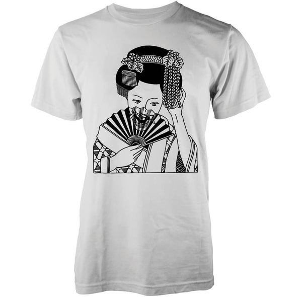 T-Shirt Homme Skull Geisha Abandon Ship - Blanc