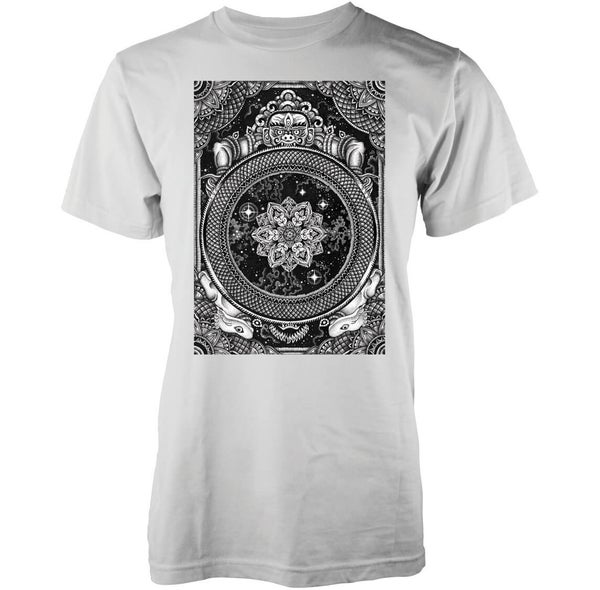 T-Shirt Homme Jen X Mandala Abandon Ship -Blanc