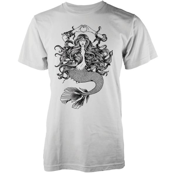 Abandon Ship Mystic Mermaid Heren T-shirt - Wit