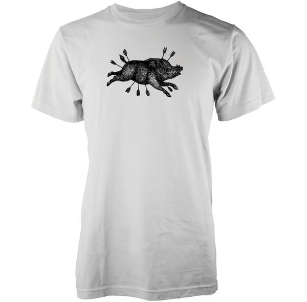 Abandon Ship Boar Arrow Heren T-shirt - Wit