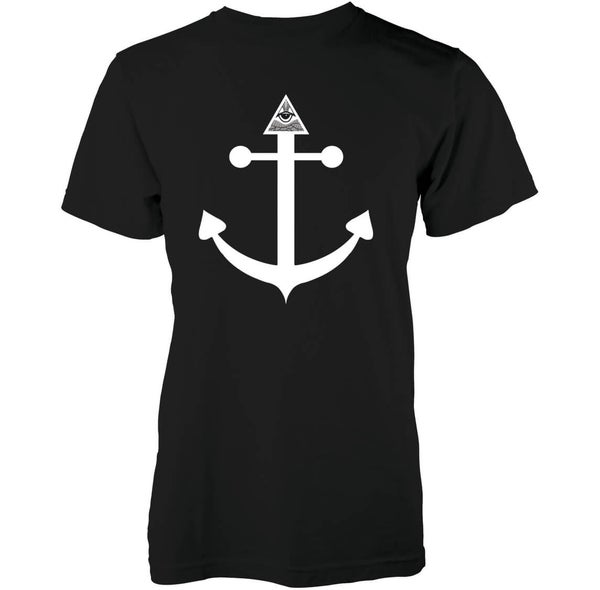 Abandon Ship All Seeing Eye Anchor Heren T-shirt - Zwart