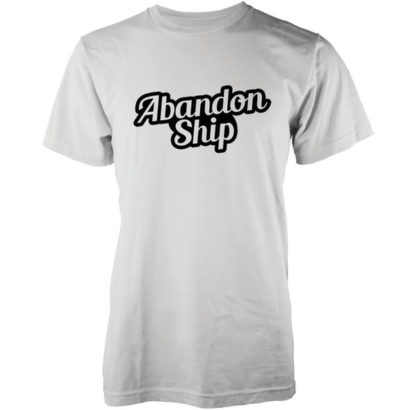Abandon Ship Men's Bubble Logo T-Shirt - White
