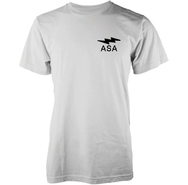Abandon Ship Lightning Bolt Chest Logo Heren T-shirt - Wit