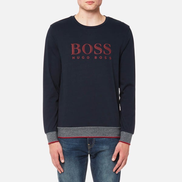BOSS Hugo Boss Men's Authentic Round Neck Sweatshirt - Dark Blue