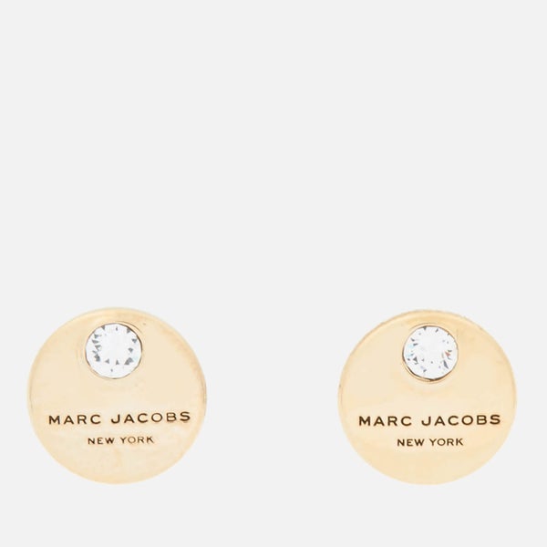 Marc Jacobs Women's MJ Coin Studs - Crystal/Gold