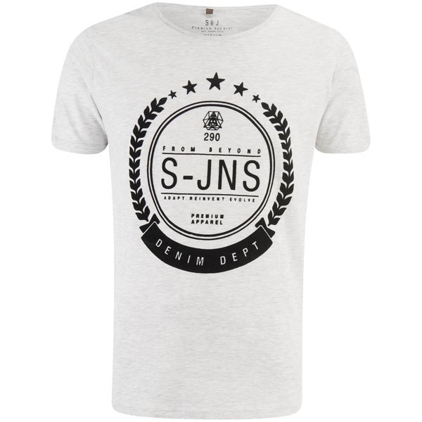 Smith & Jones Men's Hypoten T-Shirt - Light Grey Marl