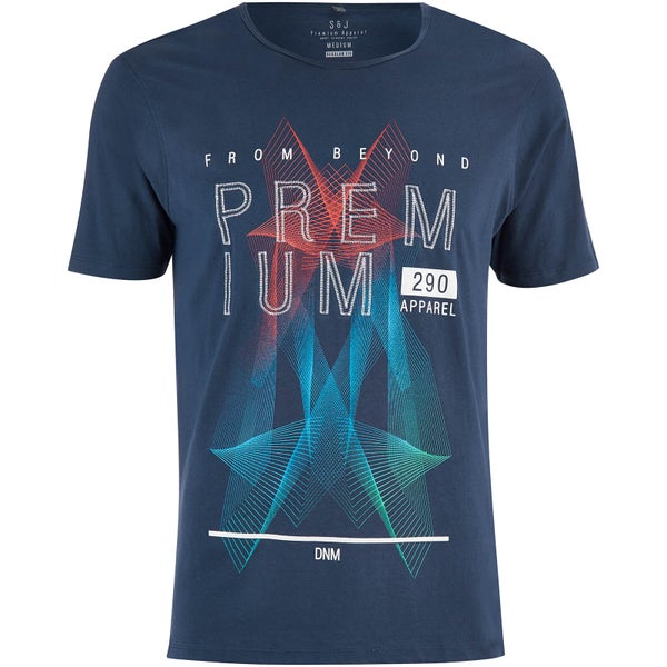 T-Shirt Homme Azulejo Smith & Jones -Bleu Marine