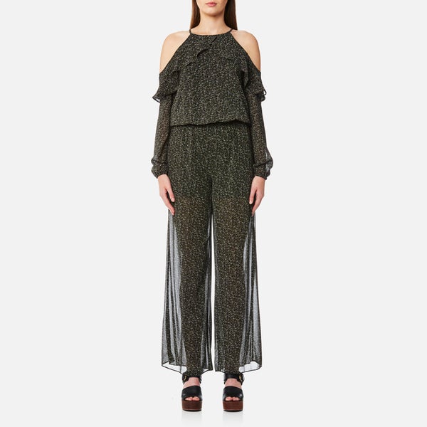 MICHAEL MICHAEL KORS Women's Cole Cold Shoulder Jumpsuit - Ivy