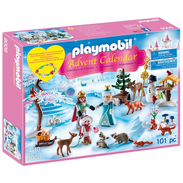 Playmobil Royal Ice Skating Trip Advent Calendar with Children's Bracelet (9008)