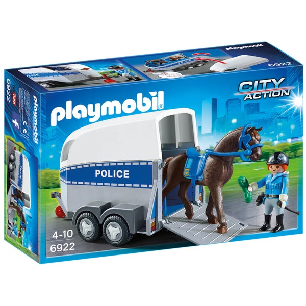 Policière avec cheval et remorque (6922) -Playmobil City Action