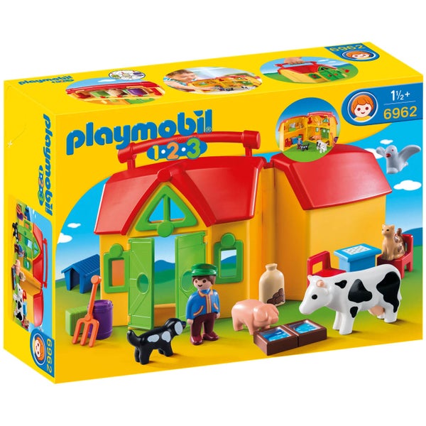 Playmobil 1.2.3: Meeneemboerderij met dieren (6962)