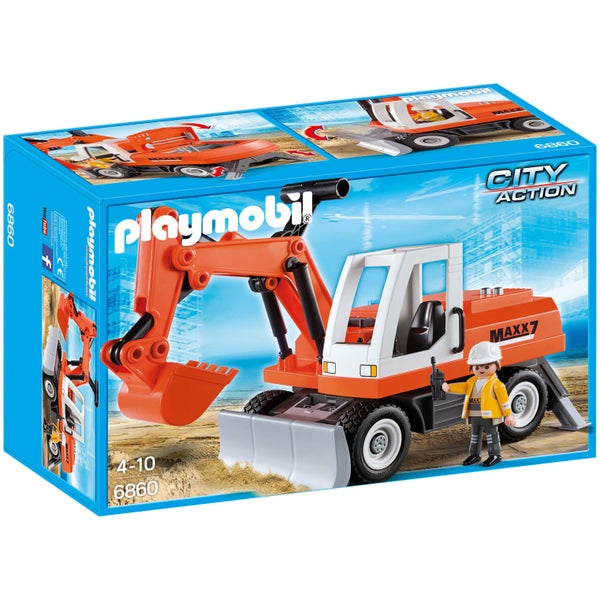 Playmobil City Action Construction Rubble Excavator with Function Shovel (6860)