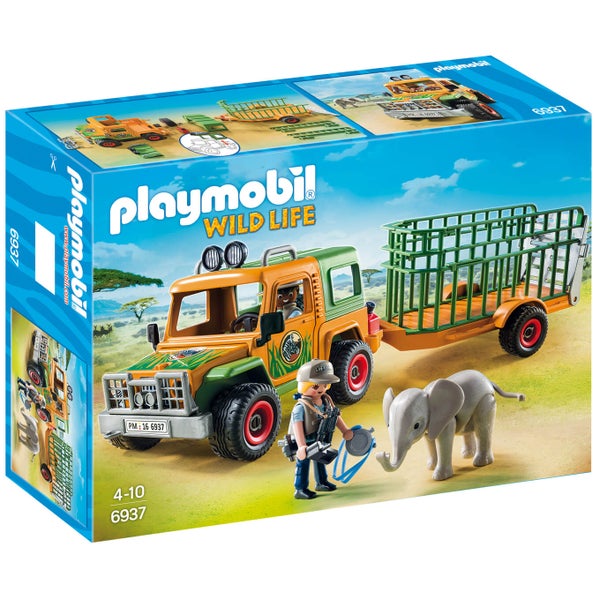 Véhicule avec éléphanteau et soigneurs - Playmobil (6937)
