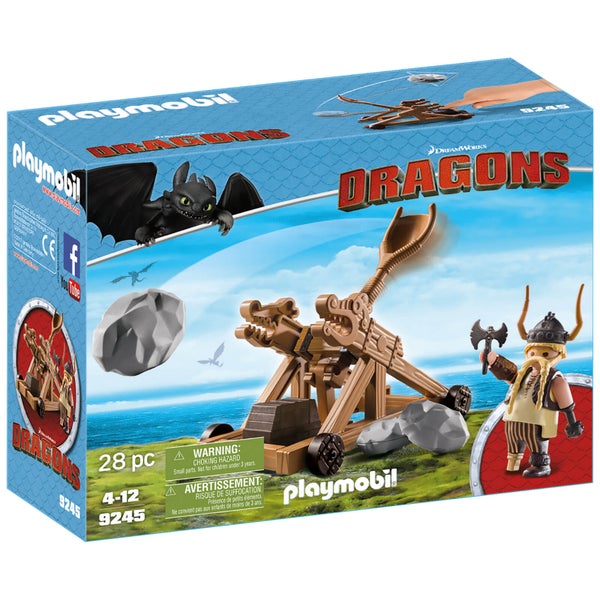 Playmobil How to Train Your Dragon: Gobbver the Belch with Catapult (9245)