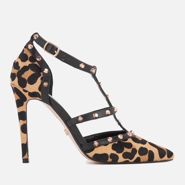 Dune Women's Daenerys T-Bar Court Shoes - Leopard