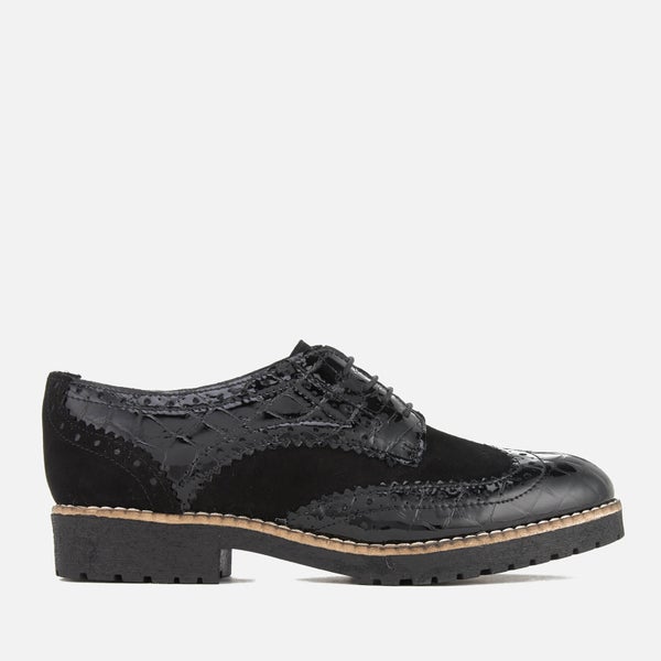 Dune Women's Faune Leather Brogues - Black