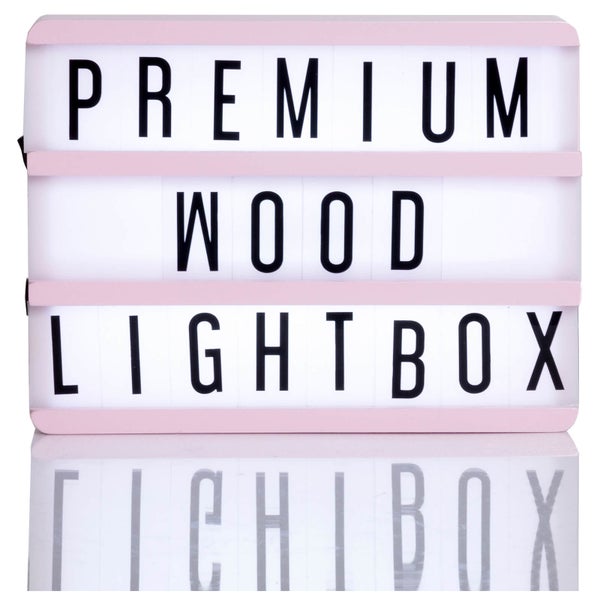 A5 Wood Cinematic Lightbox - Baby Pink