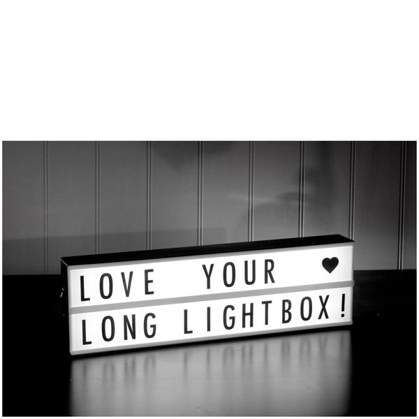 Landscape Cinematic Lightbox with 85 Letters - Black