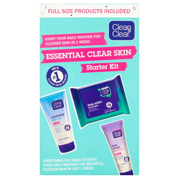 Kit de Iniciante de Limpeza Facial Essencial da CLEAN & CLEAR