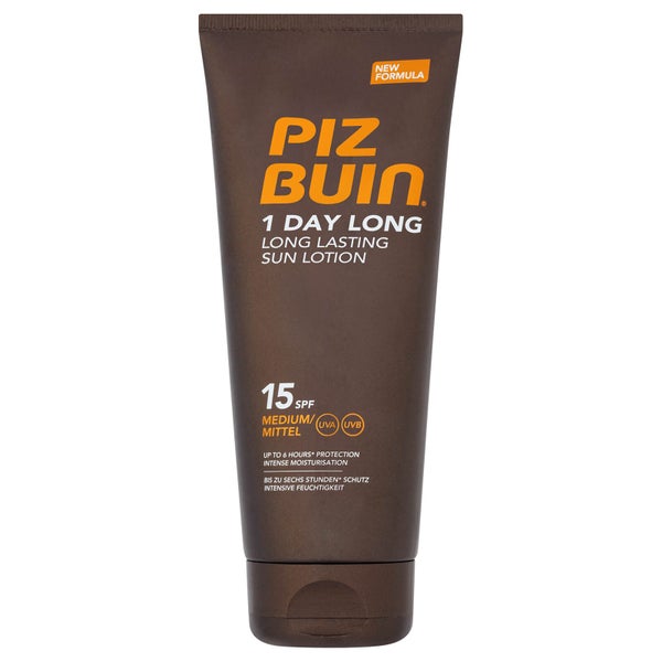 Piz Buin 1 Day Long Lasting Sun Lotion - Medium SPF15 200ml