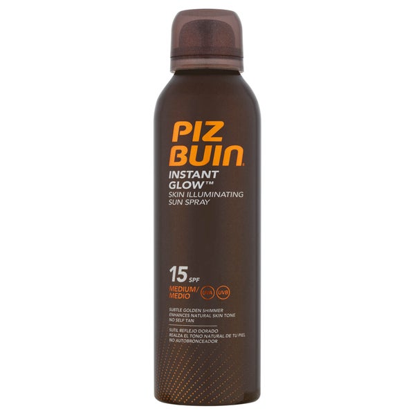 Piz Buin Instant Glow Skin Illuminating Sun Spray SPF 15 Medium 150ml