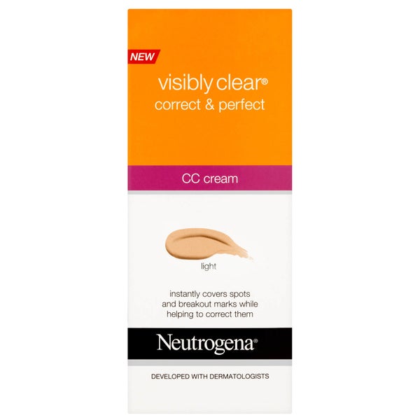CC crème anti imperfections peaux claires Visibly Clear Correct and Perfect Neutrogena 50 ml