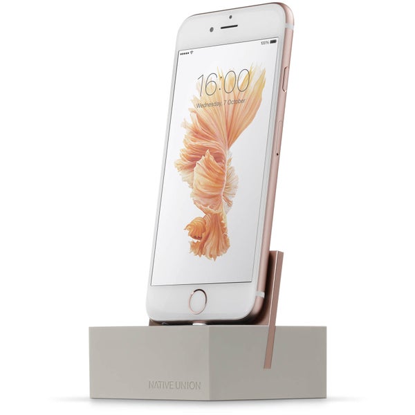 Native Union Dock For iPhone with 1.2m Cable - Stone