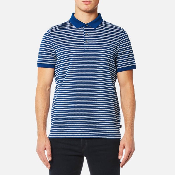 Michael Kors Men's Stripe Jacquard Polo Shirt - Marine Blue