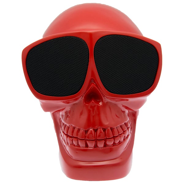 Cross Humanity Bluetooth Skull Speaker - Red