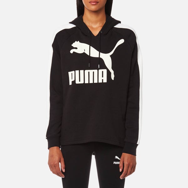 Puma Women's Archive T7 Logo Hoody - Cotton Black