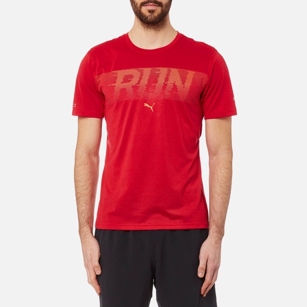 Puma Men's Run Short Sleeve T-Shirt - Toreador