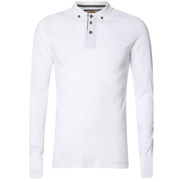 Advocate Men's Ralling Long Sleeve Polo Shirt - White
