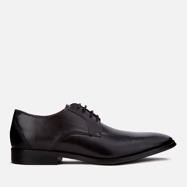 Clarks Men's Gilman Lace Leather Derby Shoes - Black