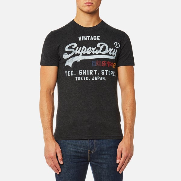 Superdry Men's Shirt Shop Surf T-Shirt - Charcoal Marl