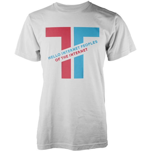 T-Shirt Homme Taurtis Hello Internet Peoples -Blanc