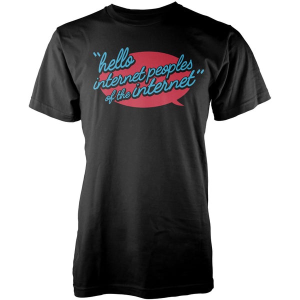 T-Shirt Homme Taurtis Hello Internet Peoples -Noir
