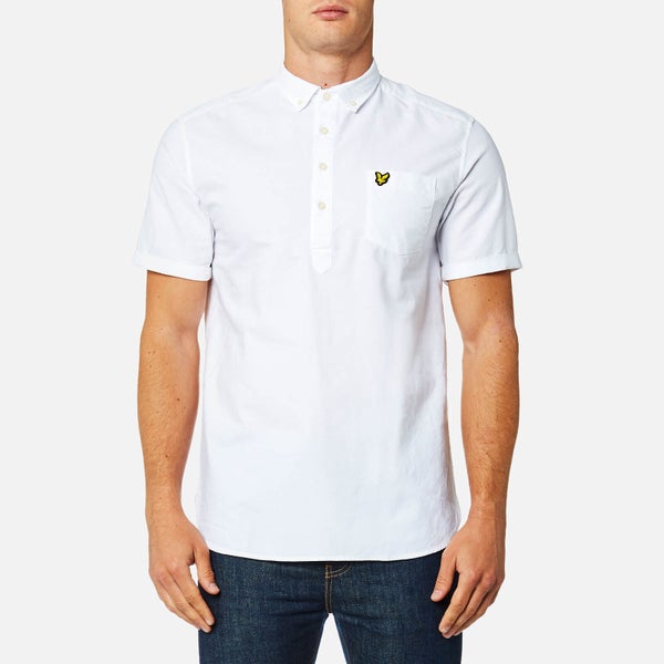 Lyle & Scott Men's Garment Dye Oxford Overhead Shirt - White