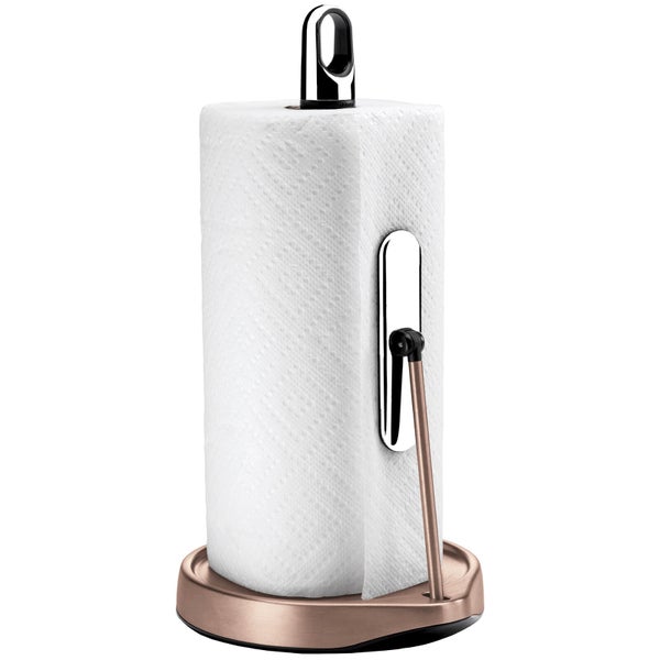 simplehuman Tension Arm Kitchen Roll Holder - Rose Gold