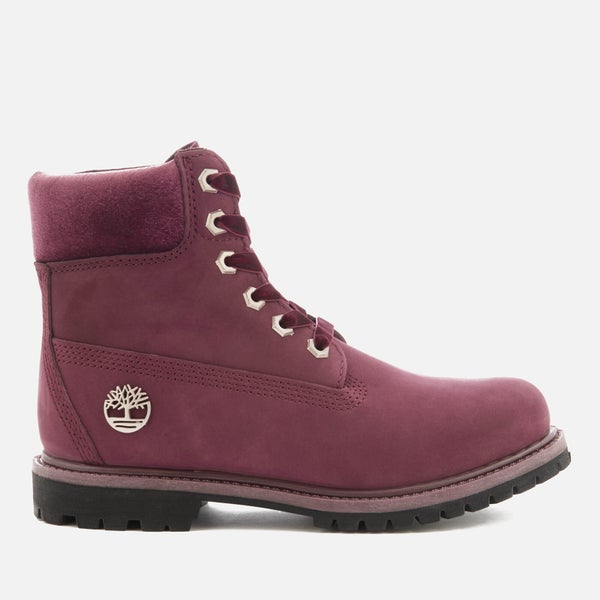 Timberland Women's 6 Inch Water Resistant Boots - Port Royale Waterbuck with Velvet Collar