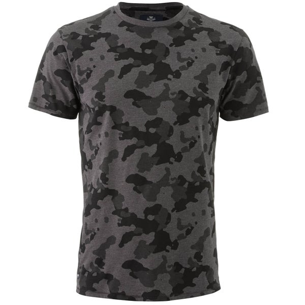 Threadbare Men's Felton Camo T-Shirt - Charcoal