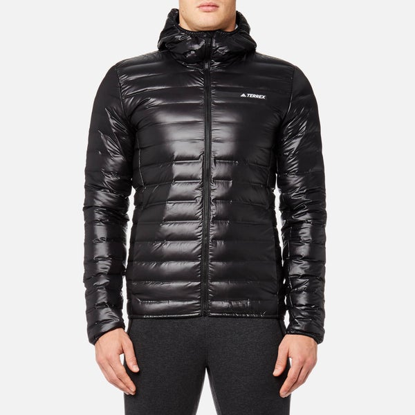 adidas Terrex Men's Light Down Hooded Jacket - Black