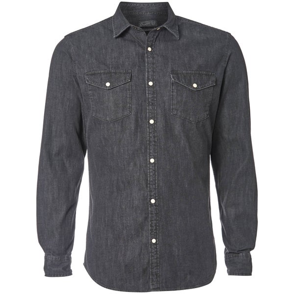 Jack & Jones Originals Men's New One Long Sleeve Denim Shirt - Black