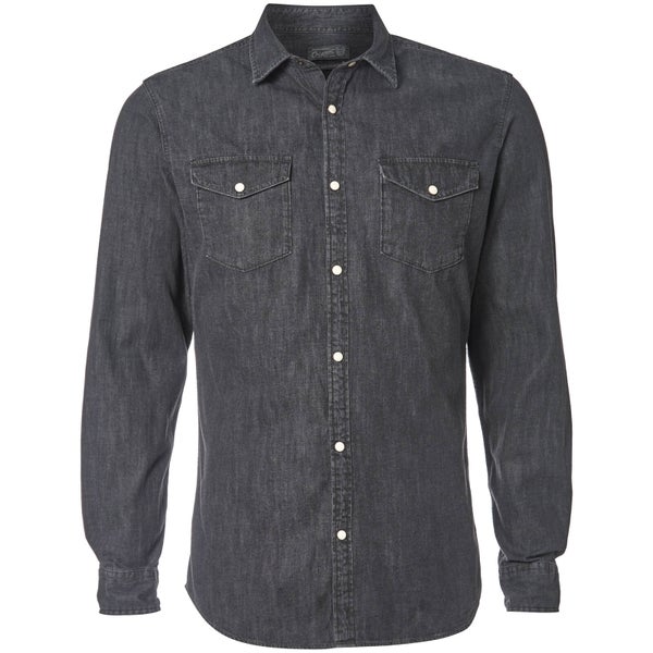 Jack & Jones Originals Denim Overhemd met Lange Mouwen - Zwart