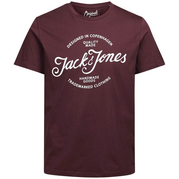 T-Shirt Homme Originals NY Raffa Jack & Jones - Bordeaux