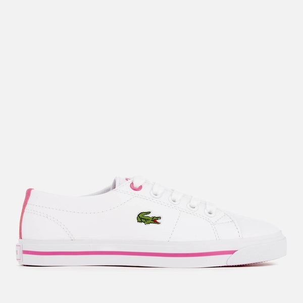 Lacoste Kids' Riberac 117 1 Trainers - White/Pink