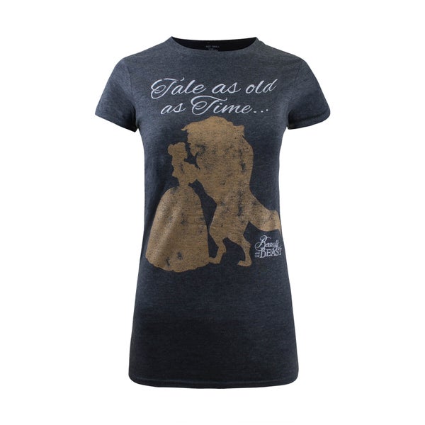 T-Shirt Femme Tale As Old As Time La Belle et la Bête - Gris