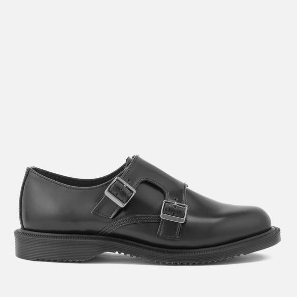 Dr. Martens Women's Kensington Pandora Leather Double Monk Strap Shoes - Black
